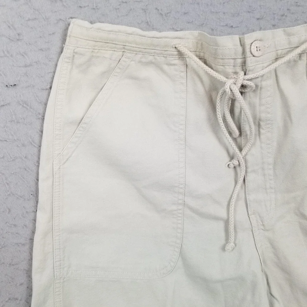 Weekender Shorts Mens 40 Beige Chino Cotton Elastic Waist 6 Inseam Casual Travel